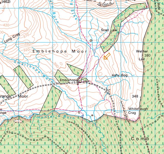 Quarry Cottage auf OS Karte