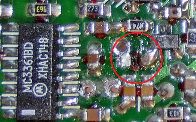 15 kHz Filter entfernt Unterseite ohne Kondensator