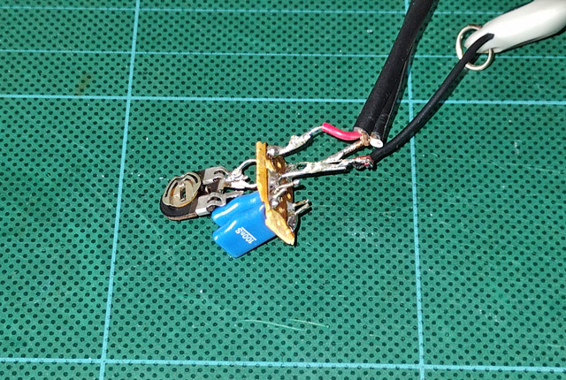 Tiefpassfilter aufgebaut